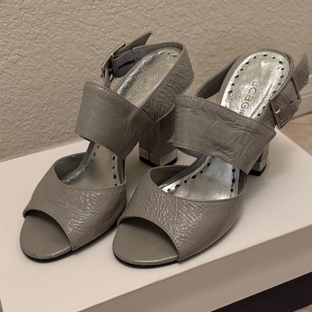 BCBGirls Gray Textured Heels